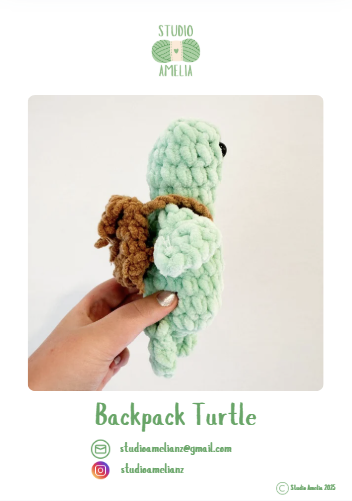 Crochet Pattern - Backpack Turtle